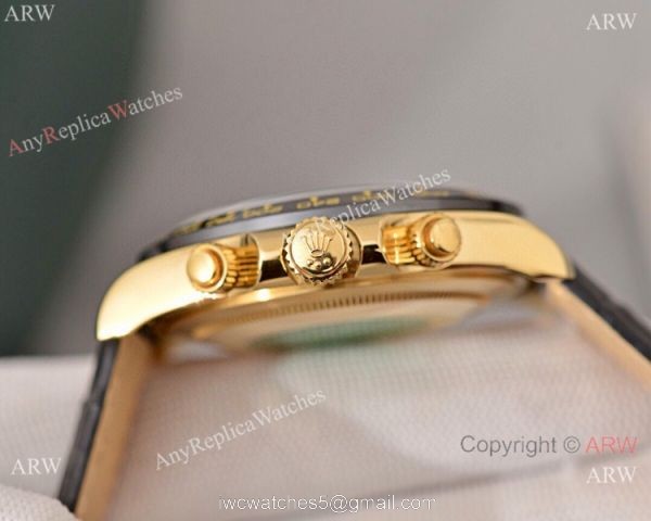 New Replica Rolex Daytona Watch Gold Case Gray Dial 4