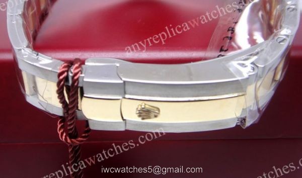 Rolex Datejust Fake Watch: Two Tone Silver Flower Face 36mm Mens Watch 4