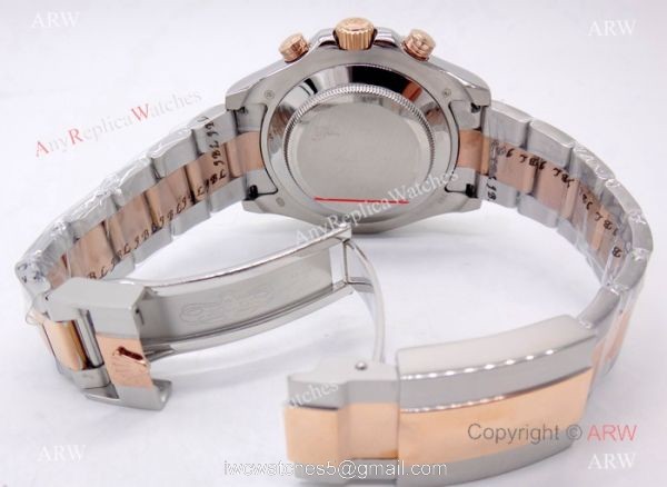 2-Tone Rose Gold Rolex Yachtmaster II Watch Blue Ceramic 44mm 4