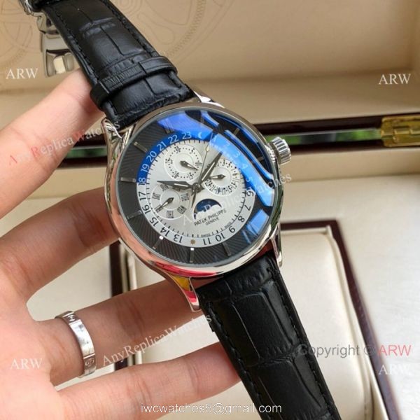 Copy Patek Philippe Grand Complications Stainless Steel Moonphase Watch 4
