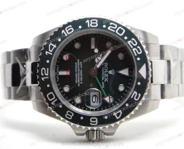 Rolex GMT Master II Dark Green Ceramic Bezel Mens Watch 4