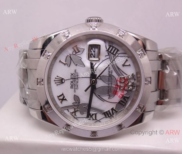 Rolex White Gold Masterpiece White MOP Face Lady Size 4