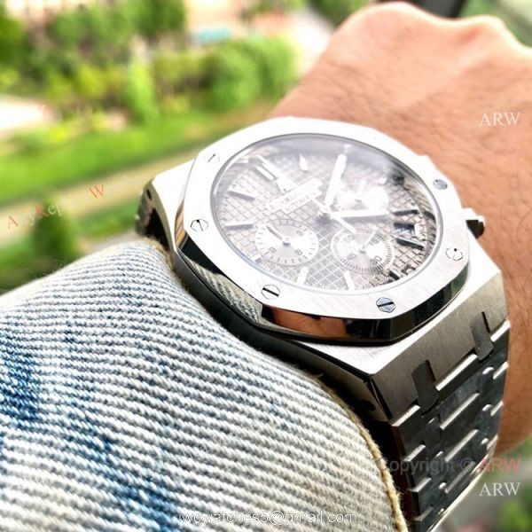 Best Quality Audemars Piguet Royal Oak Gray Chronograph Dial Watches 4