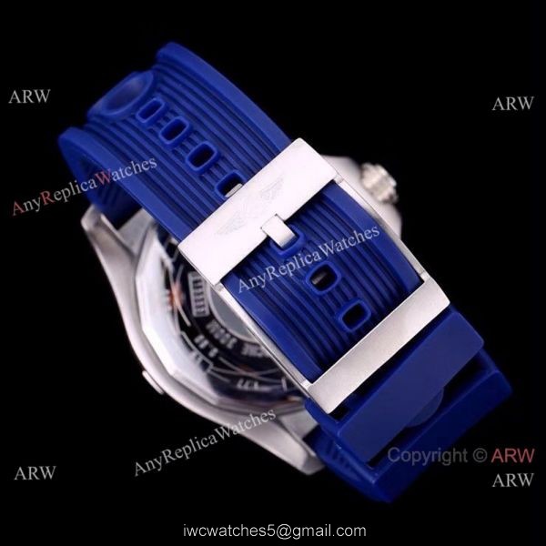 2018 New Breitling Avenger Blackbird Replica Watch Blue Band w Blue Face 4