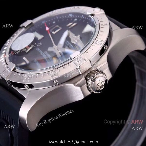 Breitling Avenger II Seawolf Black Dial Black Rubber Band Watch 44mm 4