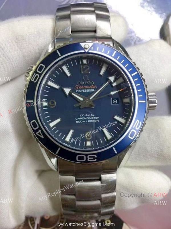 Low Prcie Omega Watch Replica Seamaster with Black Orange Bezel 4