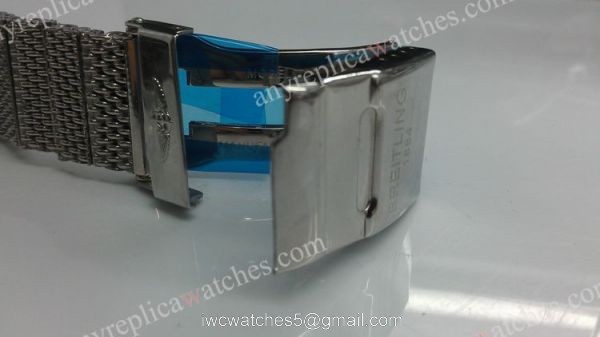SS Breitling Transocean Chronograph Swiss Grade Black Face Men Replica 4