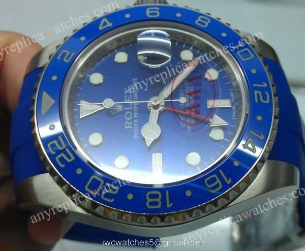 NEW Rolex GMT-Master II Blue Rubber band Mens Watch 4