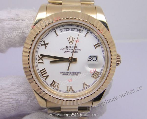 Rolex Daydate II Gold Replica Watch 41mm AAA Grade 4