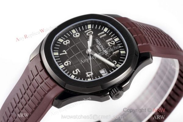 Swiss Grade Copy Patek Philippe Aquanaut Brown Rubber Strap Watch 40mm 4