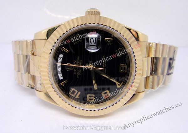 Swiss Quality Rolex Day-Date II 41mm Replica Watch / Gold DDII 4