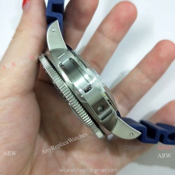 Panerai Submersible Rubber Strap SS Blue Bezel Pam 959 Watch Buy Replica 4