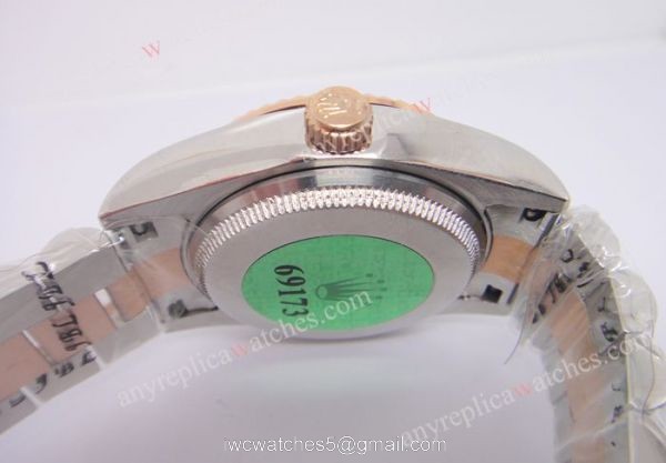 Rolex Datejust 2-Tone Rolex Couple Watches Rose Gold Face 36mm 4