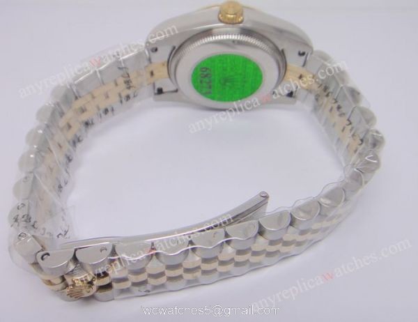 Rolex Datejust Replica Watch 2-Tone Jubilee Blue Dial 4