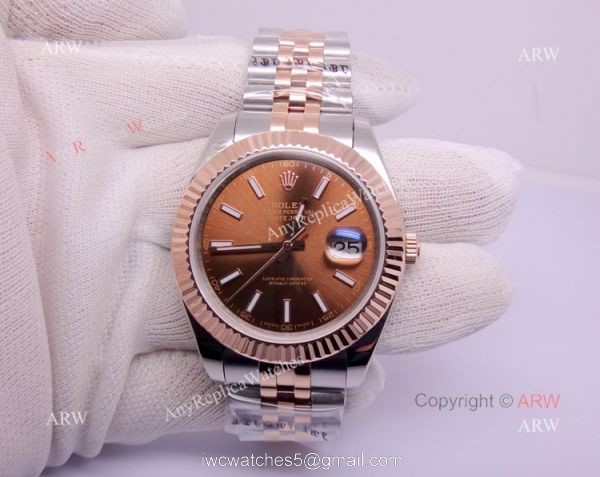 Two Tone Rose Gold Rolex Datejust Jubilee Replica Watch 40mm 4