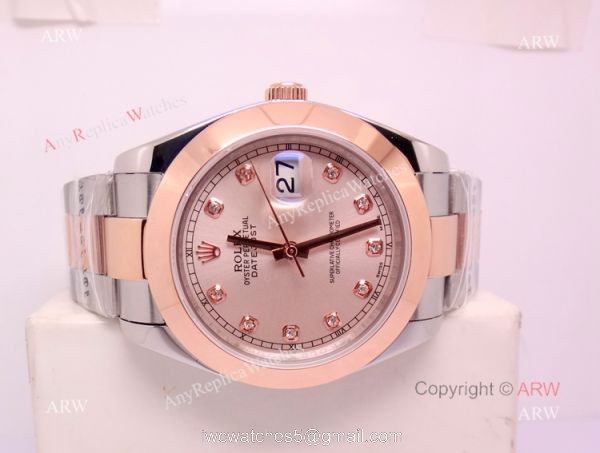 Replica Rolex Datejust 40mm 2-Tone Rose Gold Watch Oyster Band 4
