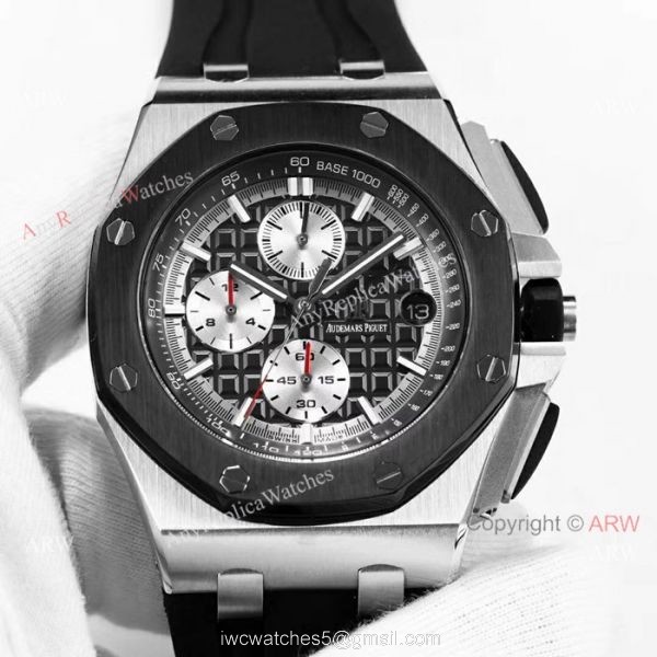 Solid Black AP Royal Oak Offshore 44mm Mens watch Audemars Piguet Knock off Wholesale 4