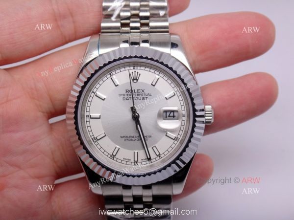 Women Rolex Datejust Silver Face Jubilee Band Rolex Couple Watches 4