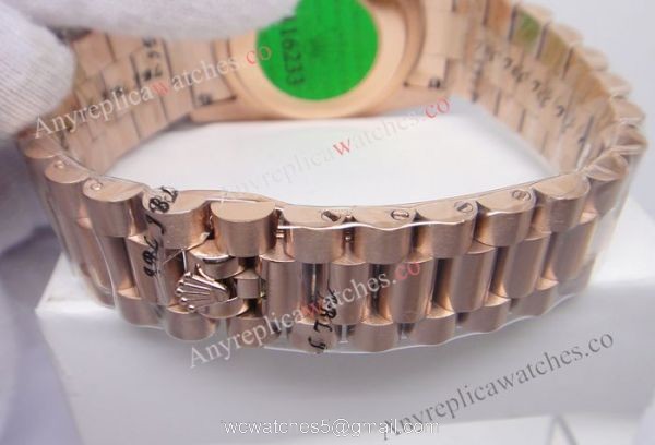 Rolex Datejust Replica Watch Rose Gold Presidential White MOP Dial 4