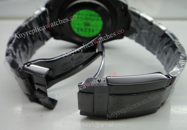 All Black Rolex Yachtmaster II Black Dial Blue Ceramic 44mm Replica watch 4