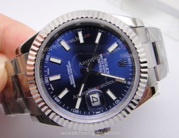 NEW UPGRADED Replica Rolex Datejust II SS Blue Face DJII Watch 41MM 4