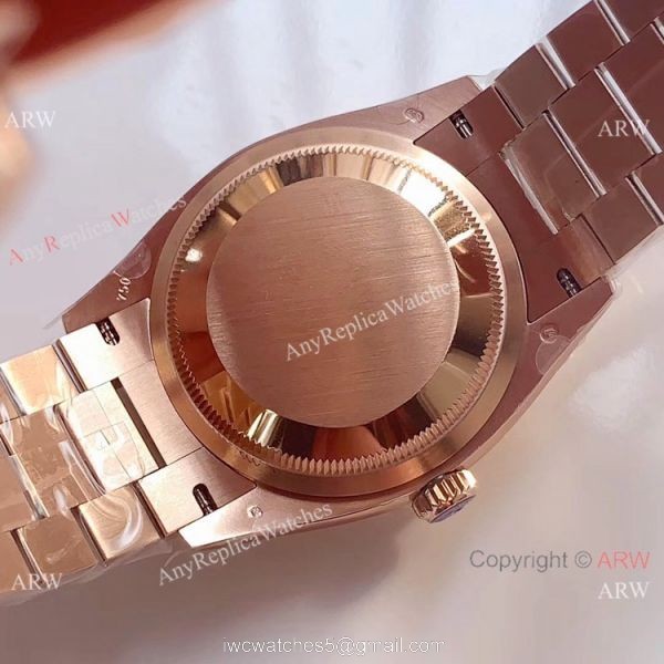 Swiss Replica Rolex Day date Rose Gold President EW Factory 3255 Watch 36mm 4