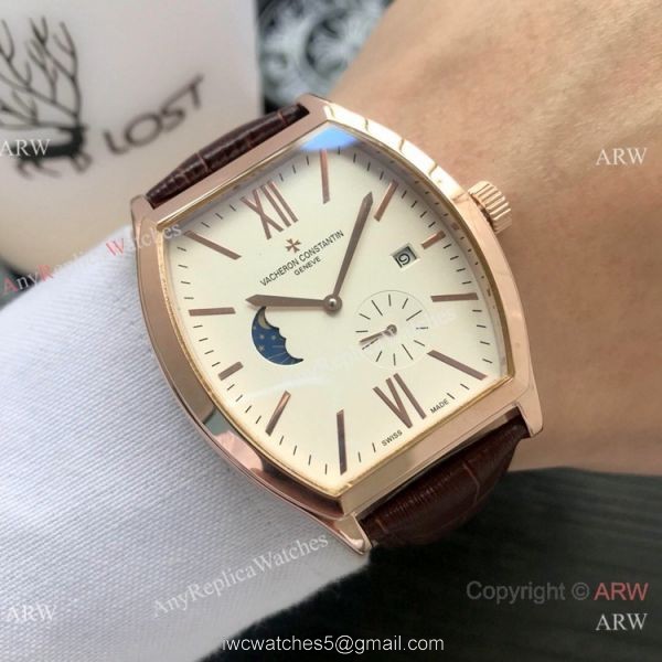 Replica Vacheron Constantin Malte Moonphase SS White Dial watch Wholesale 4