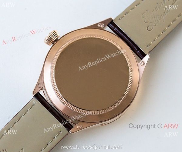 SWISS Rolex Cellini Moonphase Replica Watch Rose Gold 3195 4