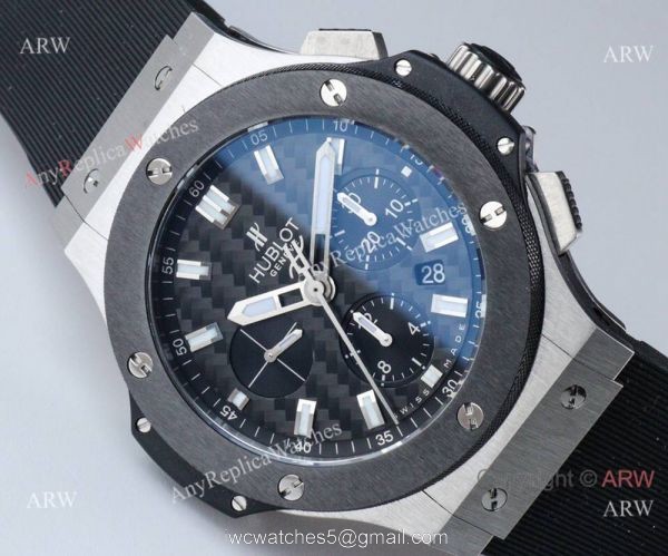 Swiss Copy Hublot Big Bang SS Black Dial Watches HBB V6 Factory 4