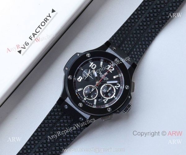 Swiss Grade Replica Hublot Big Bang V6 Chronograph Watch Black Case 4
