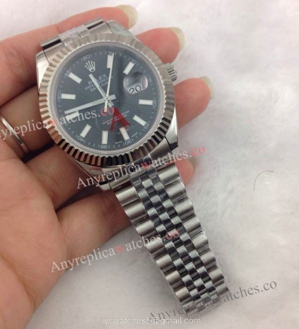 (EW) Clone Swiss ETA3255 Replica Rolex Datejust II SS Black Face Datejust II Watch 41mm 4