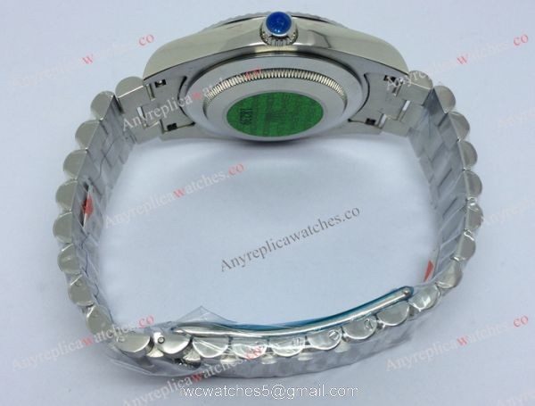 Replica Rolex Presidential Day-Date Polished Stainless Steel White Arabic Dial 41MM 4
