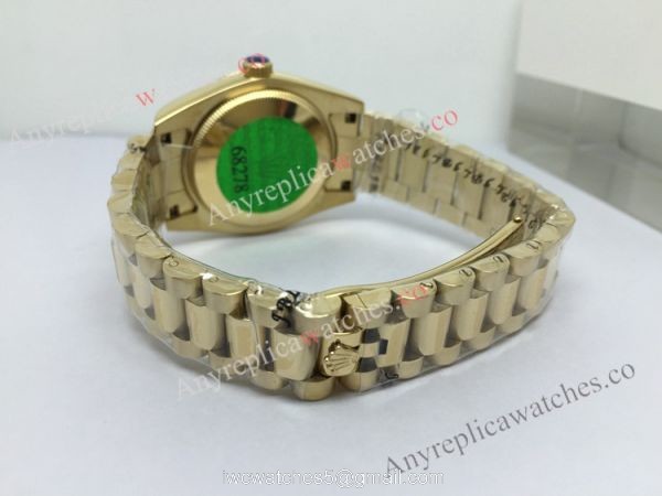 Replica Rolex Datejust Black Face All Gold Case Mens Watch 4