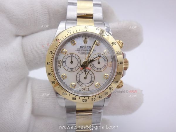 Swiss Replica Rolex Daytona Valjoux 7750 Mother of Pearl Dial Watch 4