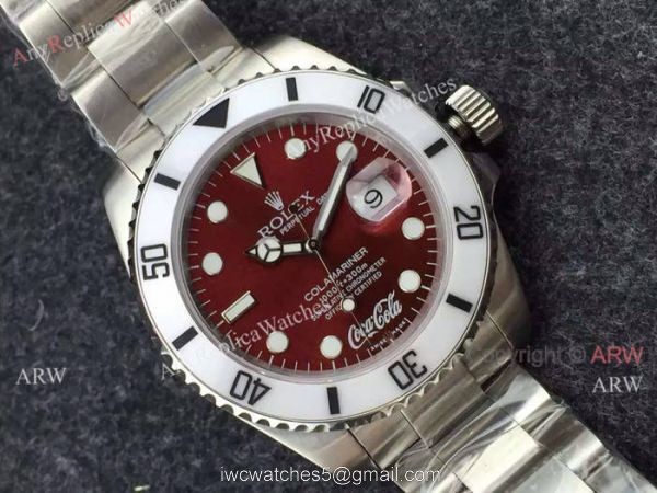 Swiss Replica Rolex Submariner Red Dial watch Coca Cola Limited Edition 4