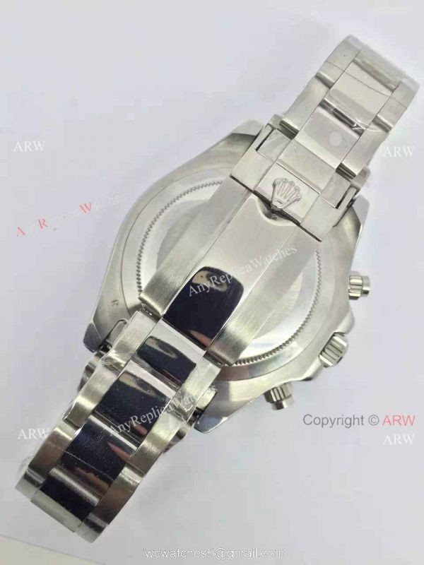 Replica Rolex Daytona Valjoux 7750 Watch Stainless Steel Black Dial Buy Swiss 4