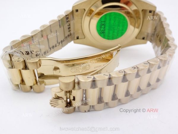 New High Quality Replica Rolex Day-Date President Band Gold Dial 40mm Watch 4