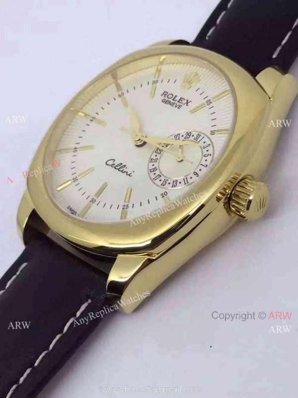 New Replica Rolex Cellini watch Gold Case Silver Dial Swiss Grade 4
