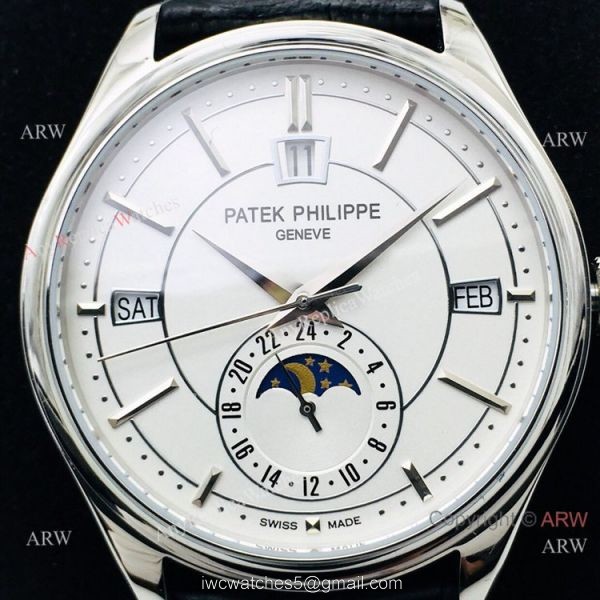Patek Philippe Replica Annual Calendar White Dial Watch Swiss Cal324 4