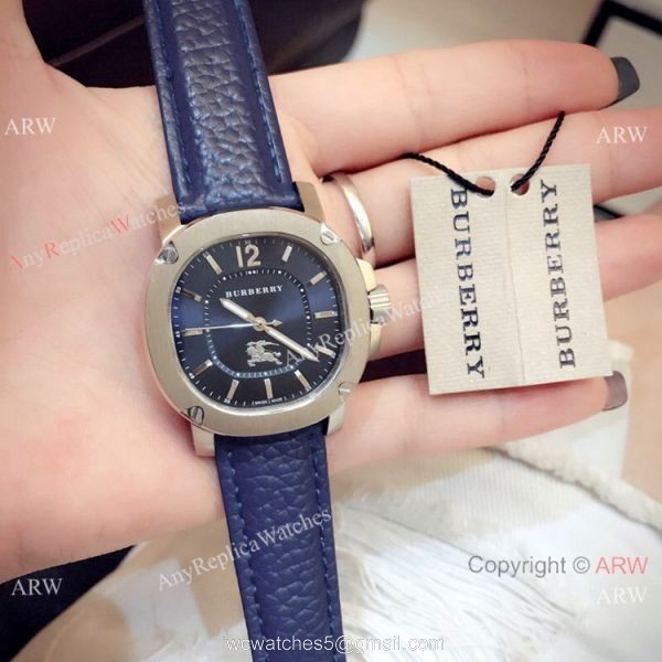 New Style Copy Burberry Lady watch Rose Gold Gray Face 4