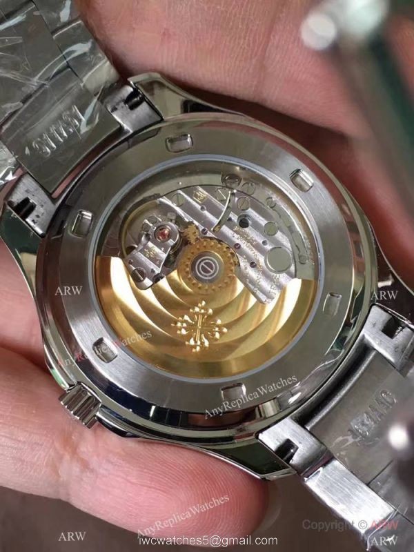 Swiss Replica Patek Philippe Aquanaut Gray Face Stainless Steel Watch 4
