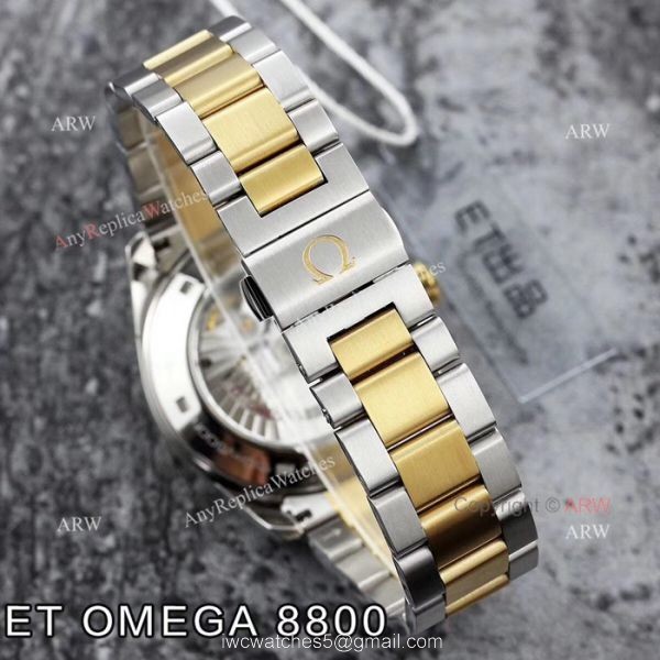ET V4 Swiss ETA 8800 Omega Seamaster Superluminova 2 Tone Watch 4