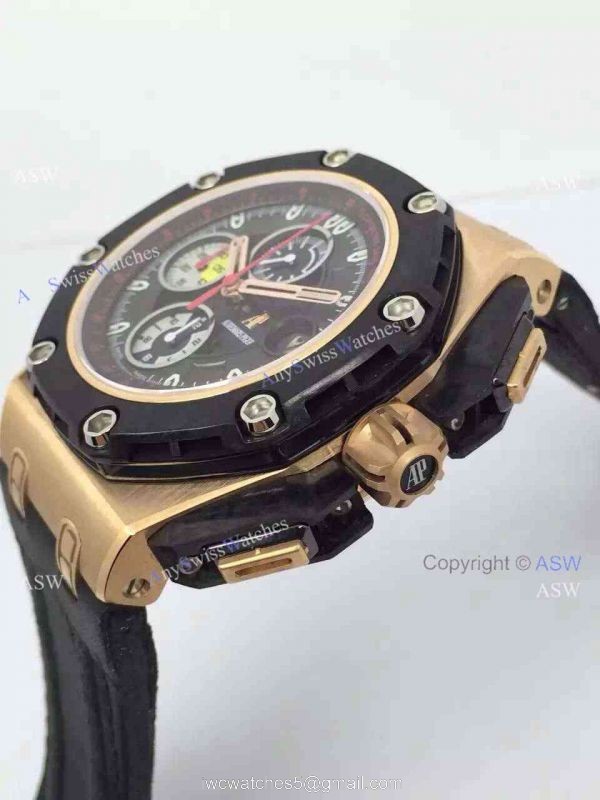 High Quality Copy Audemars Piguet Grand Prix Swiss Movement Yellow Gold Watch 4