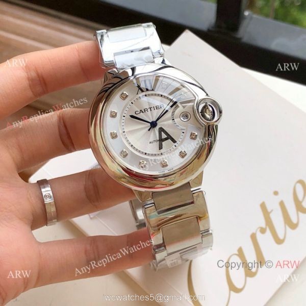 Copy Cartier Ballon Bleu 8215 Automatic Watch Stainless Steel 42mm 4
