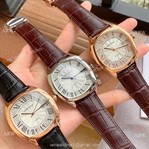 Swiss Quality Cartier Drive De Rose Gold Asia 8215 Watch 4