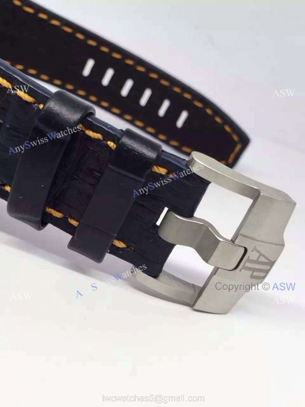 Swiss Knockoff Audemars Piguet Watch SS Blue Dial Blue Leather 4