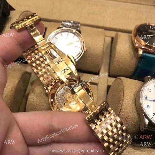 Best Replica Patek Philippe calatrava Men Watch All Gold White Dial 4