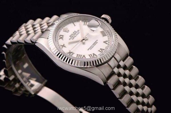 ROLEX DATEJUST SWISS ETA 3135 AUTOMATIC WATCH WHITE FACE 4