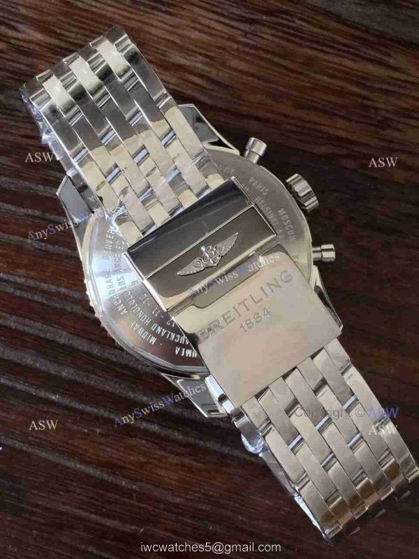 Swiss Copy Breitling Navitimer World Watch Stainless Steel White Chronograph 4