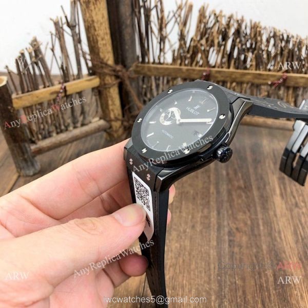 Copy Hublot Classic Fusion Black Case Automatic Watches 42mm 4